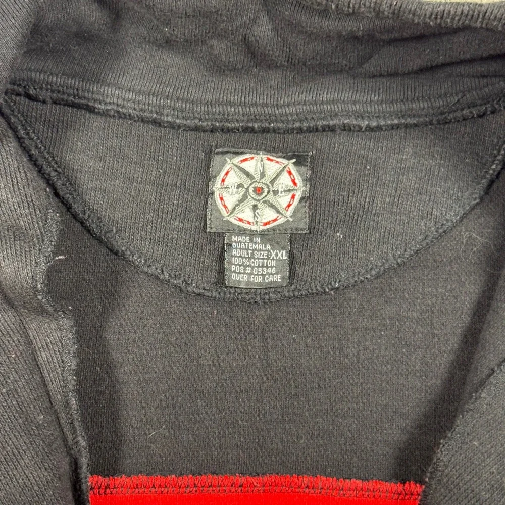 Marlboro Pullover Mens XXL Black Red Adventure Team Vintage 1/4 Zip Colorblock